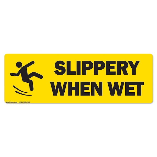 Slippery When Wet 16in Non-Slip Floor Marker, 12PK, 16 in L, 16 in H, FD-2-C-16-12PK-99892